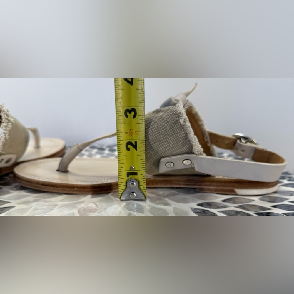 Rag & Bone Cream Sandals with T-Strap Design size 7.5 - Picture 7 of 13